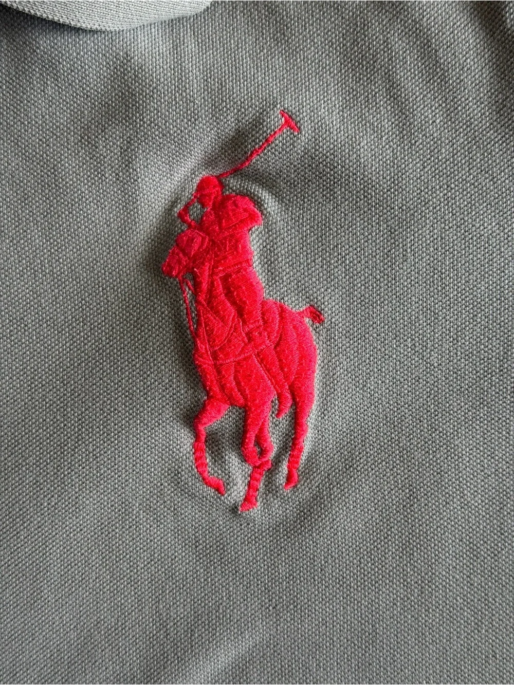 Ralph Lauren Light Gray Polo with Pink Pony XL